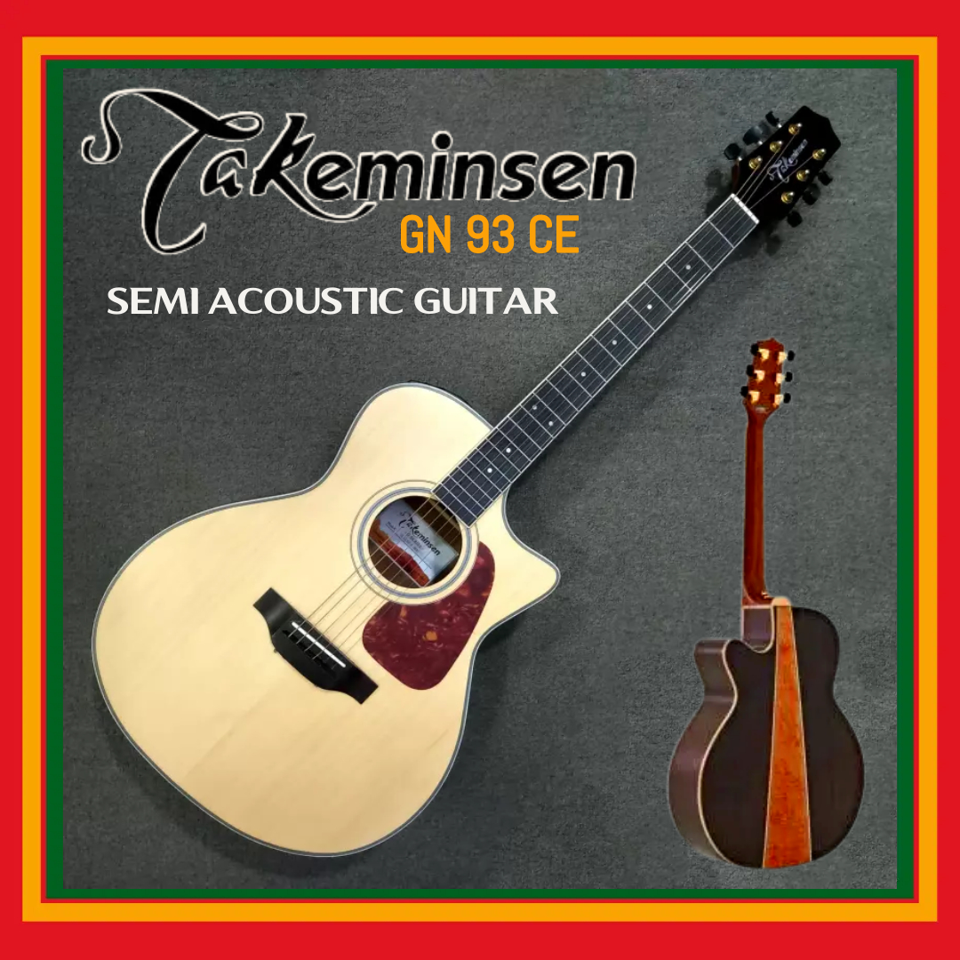 Takeminsen GN93CE Semi Acoustic Guitars - Natural